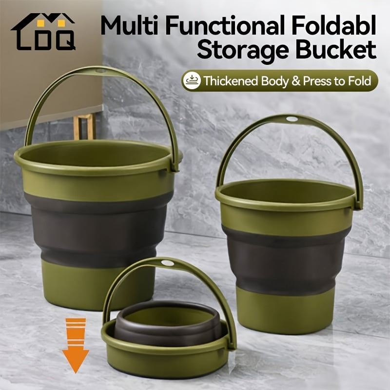 LDQ Multifunctional Large Capacity Foldable Storage Bucket, 1.32 Gallon\u002F2.38 Gallon\u002F4.49 Gallon, Durable PP Material, Suitable for Boat Cleaning, Outdoor Camping, Road Trips, Outdoor Fishing, Car Washing, Etc.,