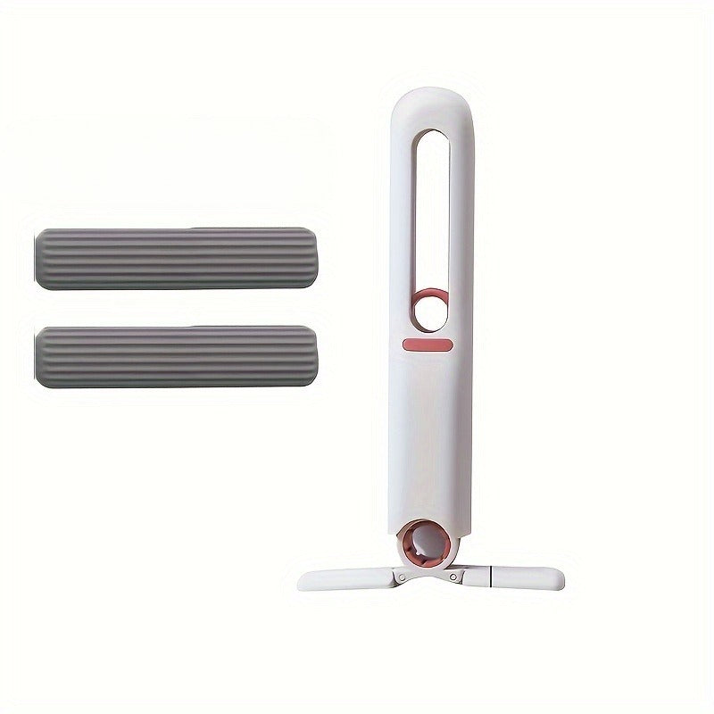 3pcs\u002F 1 set of mini mops with self squeezing mechanism - portable white synthetic fiber cleaning tool, suitable for home, living room, bedroom, furniture and window cleaning, window cleaning tool