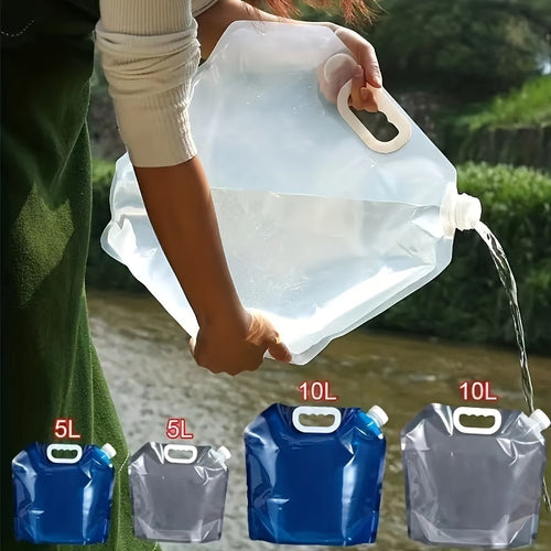 2.64gal Heavy-Duty Collapsible Water Container Jug Bag - Portable Lightweight Water Storage Suitable for Camping, Hiking, Emergency Prep, RV Travel | Capacity Water with Open-Top Design, Durable for Outdoor Adventures & Easy Pouring