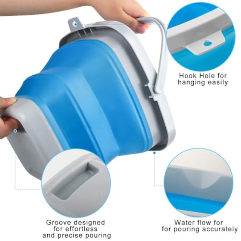 Collapsible Mop Bucket and Ice Bucket-5L 1. 3 Gallon Household Cleaning Dust Mops Bucket 35L (9. 25 Gallon) Collapsible Laundry Basket with Wheels Large Collapse Laundry Basket with Handles