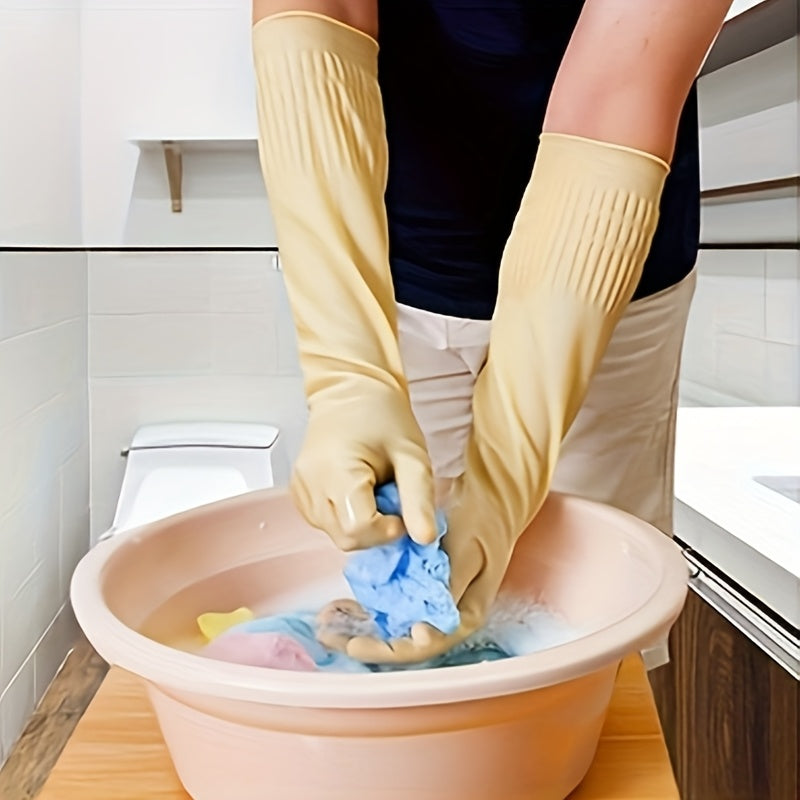 3 Pair Premium Gloves 3 Pair Ultra-Protective Premium Cleaning Gloves | Waterproof, Slip-Resistant, Heavy-Duty for Kitchen, Dishwashing, Laundry | Durable, Quick-Drying, Multi-Purpose Home Assistant