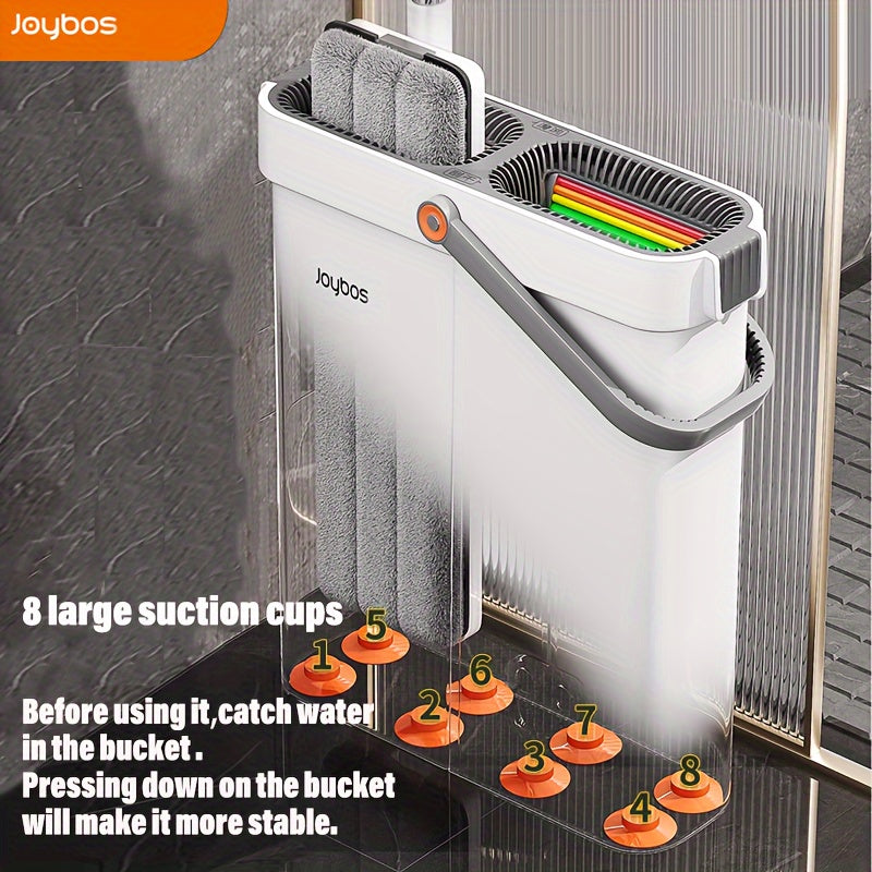 Hand-Free Mop And Wash Bucket Set with 2 Washable Reusable Microfiber Cloths, Machine Washable Matching Cloths, Wet And Dry Floor Dust Mops, Floor Cleaning Systems, Bucket Sets, Cleaning Supplies, Cleaning Tools, Holiday Cleaning - 33cm\u002F40cm