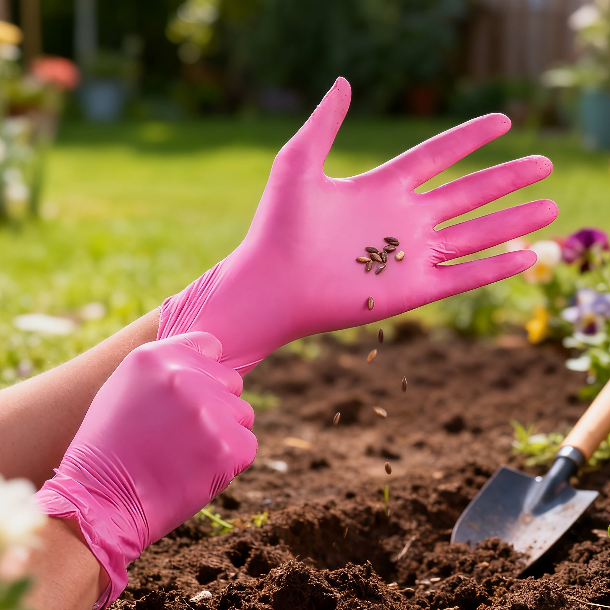 50\u002F100pcs Deep Pink Gloves, Waterproof & Tear-Resistant, Multi-Use For Kitchen, Cleaning, Tattoo, Hair Coloring, Beauty, Auto Repair, Restaurant, Daily Home Use, Cleaning Gloves, Disposable Gloves